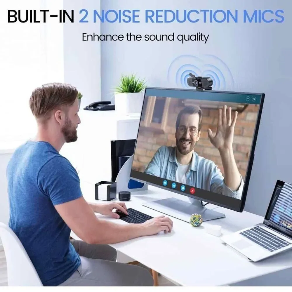 1080P Webcam with Microphone, C960 Web Camera, 2 Mics, 90° FOV